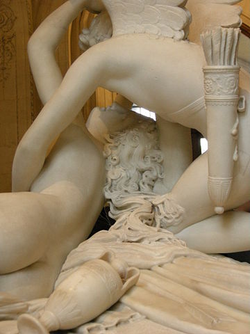 『アモールとプシュケ（アモールのキスで目覚めるプシュケ）』（ Psyché ranimée par le baiser de l'Amour ）　1793年　アントニオ・カノーヴァ