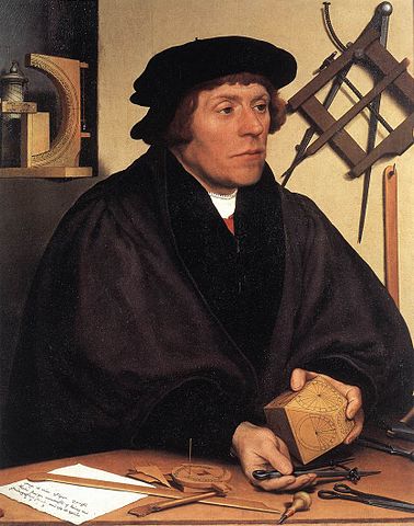 ニコラス・クラッツァーの肖像　1528年　ハンス・ホルバイン（子）　ルーヴル美術館蔵