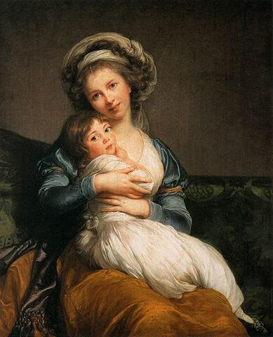 娘ジュリーとの自画像　1786年　エリザベート＝ルイーズ・ヴィジェ＝ルブラン　ルーヴル美術館蔵