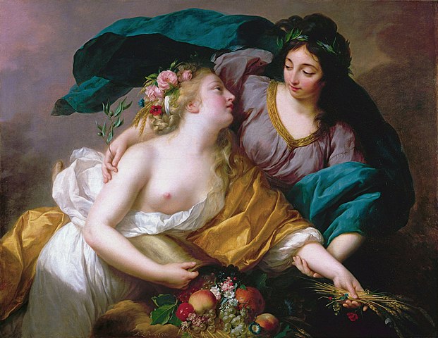 『豊穣を連れた平和』（ La Paix ramenant l’Abondance ）　1780年　エリザベート＝ルイーズ・ヴィジェ＝ルブラン　ルーヴル美術館蔵