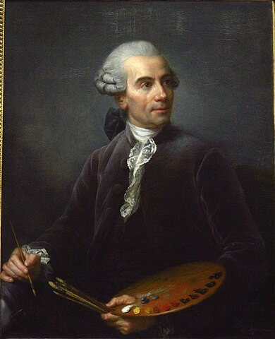 『画家クロード・ジョセフ・ヴェルネ』　1788年　エリザベート＝ルイーズ・ヴィジェ＝ルブラン