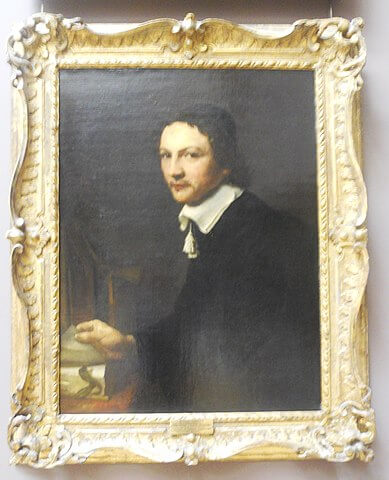 『本をめくる男の肖像』　1654年　ウィレム・ドロスト　ルーヴル美術館蔵