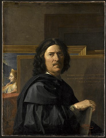 芸術家の肖像（ Portrait de l'artiste ）　1650年　二コラ・プッサン　ルーヴル美術館蔵