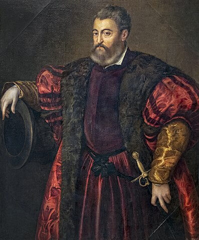 モデナ＝レッジョ公、フェラーラ公アルフォンソ1世・デステ（1476年－1534年）　ティツィアーノ・ヴェチェッリオ　アセザ館蔵