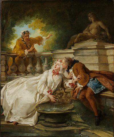 『警告（忠実な家政婦）』（  The Alarm, or the Gouvernante Fidèle  ）　1723年　ジャン＝フランソワ・ド・トロワ　ヴィクトリア＆アルバート美術館蔵