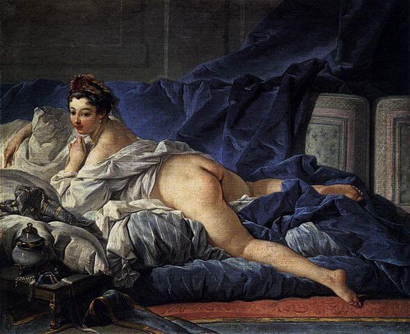 『褐色のオダリスク』（ L’Odalisque Brune ）　1745年　フランソワ・ブーシェ　ルーヴル美術館蔵