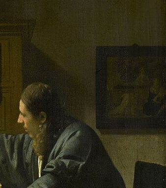 『天文学者』（ L’Astronome ）　1668年　ヨハネス・フェルメール　ルーヴル美術館蔵