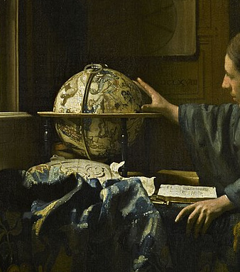 『天文学者』（ L’Astronome ）　1668年　ヨハネス・フェルメール　ルーヴル美術館蔵 