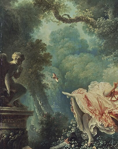 『ぶらんこ』（ The Swing ）　1768年頃　ジャン・オノレ・フラゴナール　ウォレス・コレクション蔵