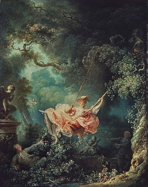 『ぶらんこ』（ The Swing ）　1768年頃　ジャン・オノレ・フラゴナール　ウォレス・コレクション蔵