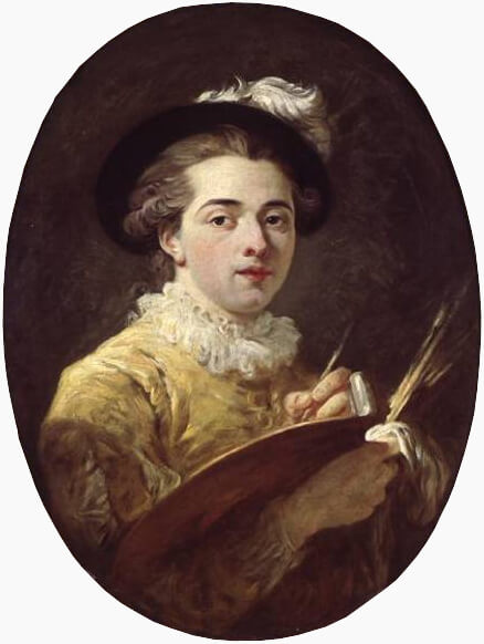 ジャン・オノレ・フラゴナール（ Jean Honoré Fragonard, 1732年4月5日－1806年8月22日）　1760年－1770年頃の自画像　Villa musée Fragonard蔵