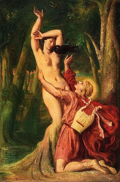 『アポロンとダフネ』（ Apollon et Daphné ）　1844年　テオドール・シャセリオー　ルーヴル美術館蔵