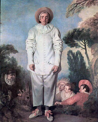 『ピエロ』（ Pierrot ）　1718年頃　アントワーヌ・ヴァトー　ルーヴル美術館蔵