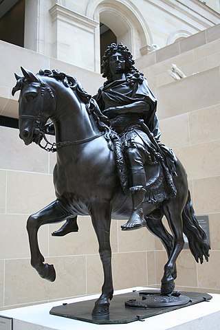 ルイ14世騎馬像　1699年のサロン　フランソワ・ジラルドン　ルーヴル美術館蔵