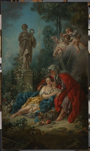 『ウェルトゥムヌスとポーモーナ』（ Vertumnus and Pomona ）　1757年　フランソワ・ブーシェ
