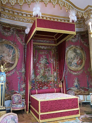 Bed of the parade bedroom of the hotel de Chevreuse. Louvre museum