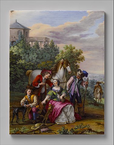 " Plaque (tableau) "　1761年　シャルル＝二コラ・ドダン　メトロポリタン美術館蔵