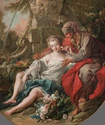 『ウェルトゥムヌスとポーモーナ』（ Vertumne et Pomone ）　1763年　フランソワ・ブーシェ　ルーヴル美術館蔵