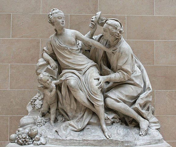 『ウェルトゥムヌスとポーモーナ』（ Vertumne et Pomone ）　1760年　ジャン＝バティスト・ルモワーヌ　ルーヴル美術館蔵