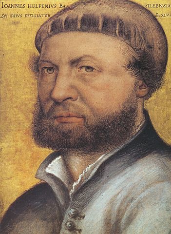 ハンス・ホルバイン（子）自画像　1542年 - 1543年頃　ウフィツィ美術館蔵