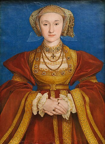 『アンナ・フォン・クレーフェの肖像』（ Portrait d’Anne de Clèves, reine d’Angleterre, quatrième épouse de Henri VIII ）　1539年頃　ハンス・ホルバイン（子）　ルーヴル美術館蔵