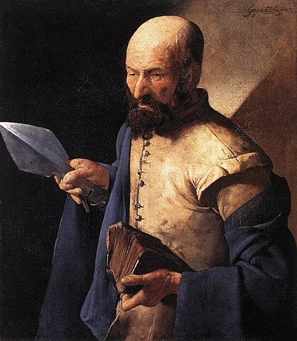 『聖トマス』　1634年－1638年頃　ジョルジュ・ド・ラ・トゥール
