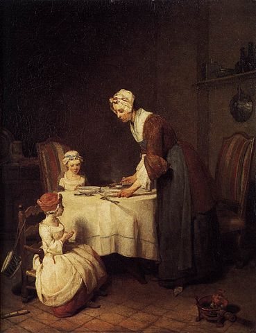 『食前の祈り』　1740年　ジャン・シメオン・シャルダン
