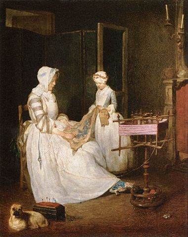 『働き者の母』　1740年　ジャン・シメオン・シャルダン