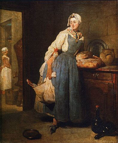 『買い物帰りの女中』　1739年　ジャン・シメオン・シャルダン
