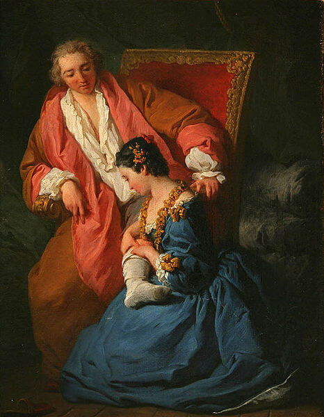 『恋するクルティザンヌ』　1735年　ピエール・シュブレイラス