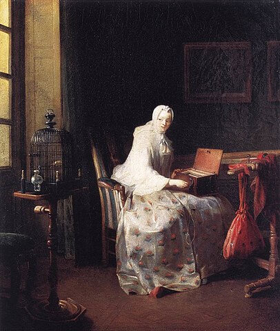 『『ラ・セリネット（鳥風琴）』　1751年　ジャン・シメオン・シャルダン