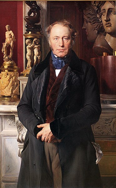 プルタレス＝ゴルジェ伯爵の肖像（ Portrait de James-Alexandre, comte de Pourtalès Gorgier (1776-1855) ）　1846年　ポール・ドラローシュ　ルーヴル美術館蔵