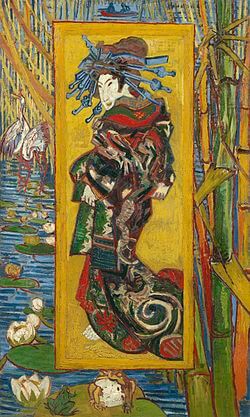 『おいらん(英泉を模して)』Courtisane (naar Eisen) 1887年 フィンセント・ファン・ゴッホ ゴッホ美術館蔵