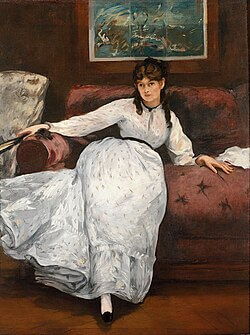 『休息』( Repose (Le Repos) ) 1871年 エドゥアール・マネ ロードアイランド・スクール・オブ・デザイン美術館蔵
