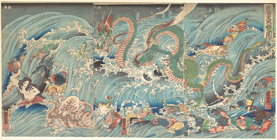 龍宮玉取姫之図 1853年 歌川国芳