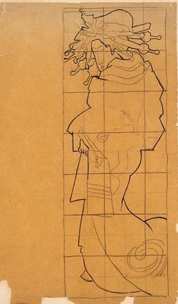 ゴッホによるトレース( Overtrektekening van het omslag van Paris illustré. Le Japon ) 1887年 ゴッホ美術館蔵