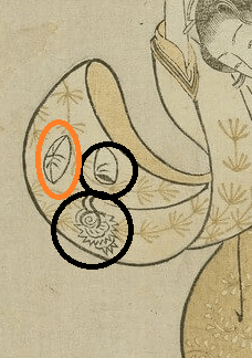 『清水舞台より飛ぶ女』 (Beauté sautant dans le vide depuis le balcon du temple Kiyomizu-dera)　1765年　鈴木春信　フランス国立図書館蔵